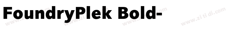 FoundryPlek Bold字体转换